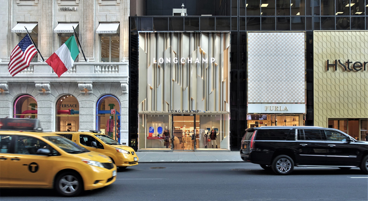 Façade du magasin Longchamp, 5th Avenue, New York
